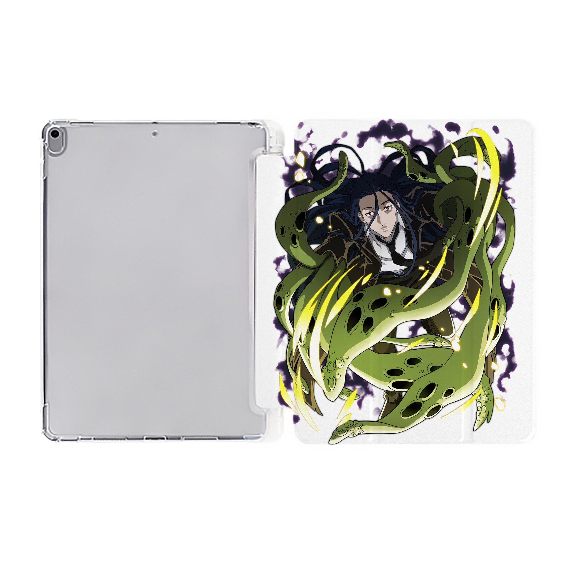（画像用） 文豪ストレイドッグス Bungo Stray Dogs IPad ケース ペン収納付き 三つ折りスタンド PUレザー×シリコン 対応機種9.5/10.5/10.9インチ